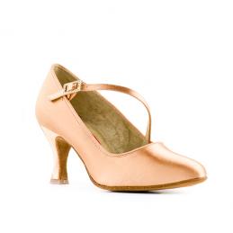 dansschoenen ballroom huidskleur met strassgespje  